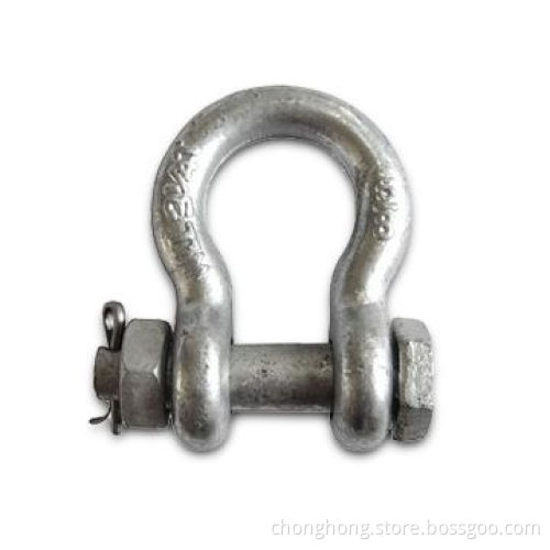US Bolt-type Anchor Shackle, Made of Carbon Steel, with Galvanized and Hot-dip Galvanized Surface